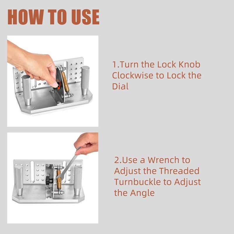 OneChoi Belt Grinder Knife Jig, 9-3/4’’ Long Sharpening Locator Adjustable