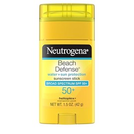 NEUTRÓGENA | Bloqueador Protector Solar Facial 50 en Stick | Protector en Barra | Solar Beach Defense | Resistente al Agua | Apto Pieles Grasas y Mixtas | Oil Free | 42 Gr