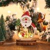 Luminous Christmas Ornament LED Light Emitting Wooden Christmas Decorations Ornaments