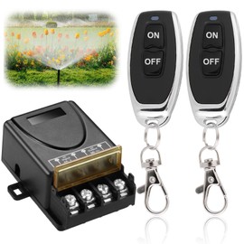 Wireless Remote Control Switch, 433 MHz 220 V 30 A Wireless Door Opener Remote Control with 2 Transmitters Radio Control, Remote Control Switch, Remote Control Switch for Garage Door Roller Shutters