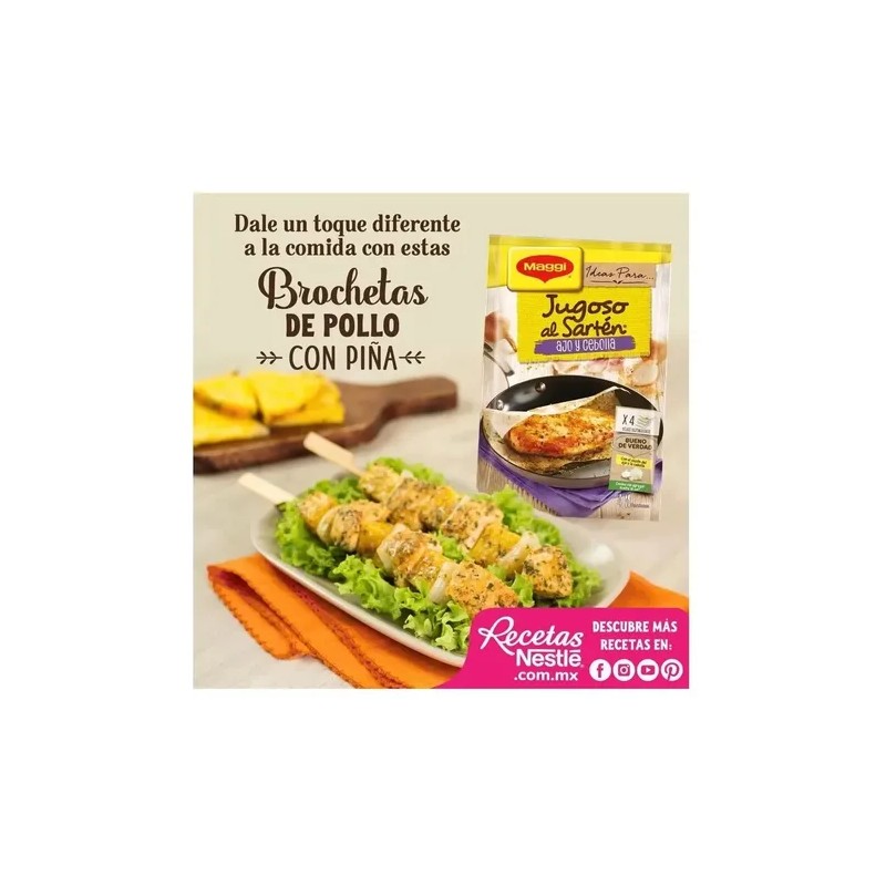Hoja Sazonadora Maggi Jugoso Al Sartén Ajo Y Cebolla 23.4g