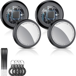 2025 New [Apple MFi Certified] (iOS Only) Air Tracker Tags-4 Pack, Bluetooth Tracker for Apple Find My, Replaceable Battery, Key Finder and Item Locator Smart Tag for Keys, Bags, Luggage, Pets, Wallet