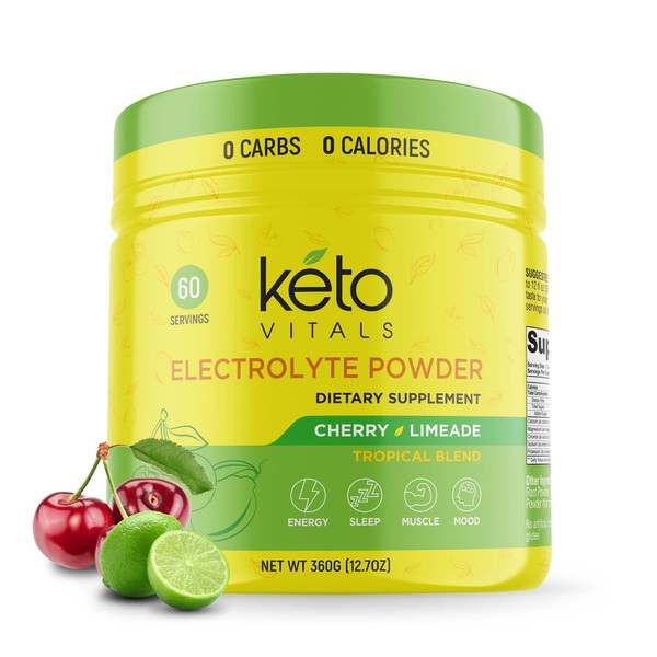 Keto Vitals Electrolytes Powder | Keto-Friendly Electrolytes with Potassium, Magnesium,