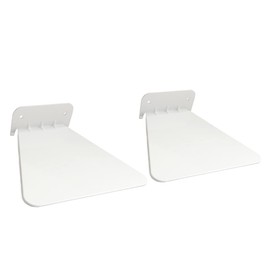 Metal Invisible Concealed Bookshelf Set of 2 (White)