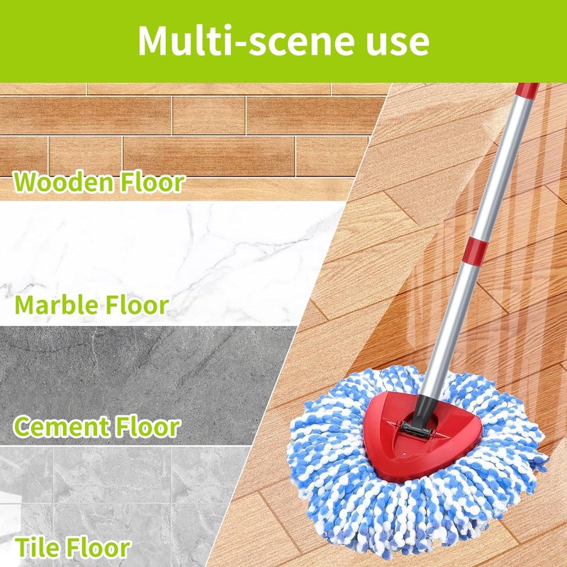 4 Pack EasyWring RinseClean Spin Mop Microfiber Refill Compatible for