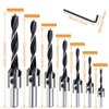 Pfloge® 7 Pcs HSS 5 Flute Senker Bohrer Set Screwdriver