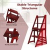 Giantex 3 Tier Folding Ladder Chair, Convertible 3 Step Stool