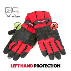Oregon Fiordland 295485/M Design A Winter Chainsaw Protective Gloves , Black
