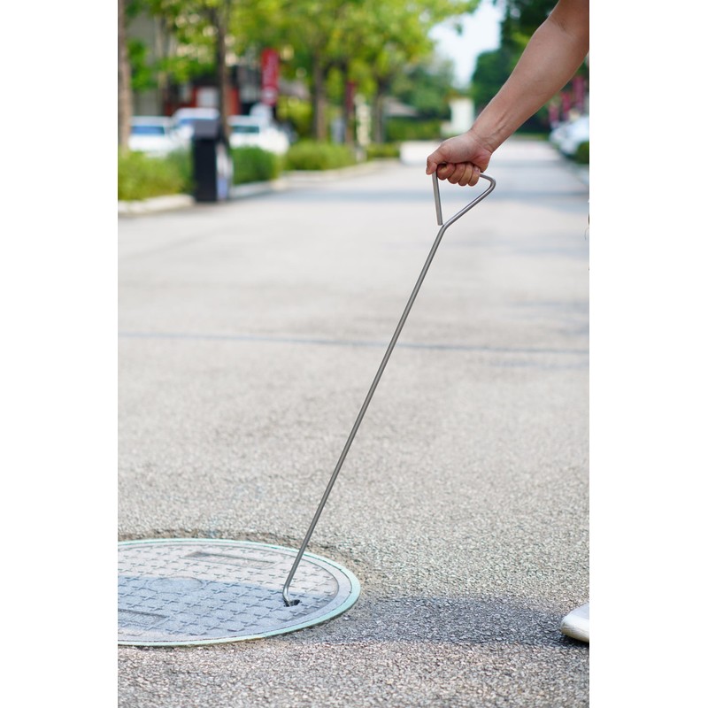 36" Stainless Steel Manhole Lifting Tool - 10MM Thick Triangular