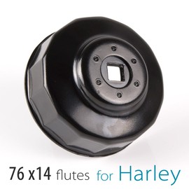 KiWAV Oil Filter Wrench Removal tool compatible for Harley-Davidson 76 mm x 14 flutes