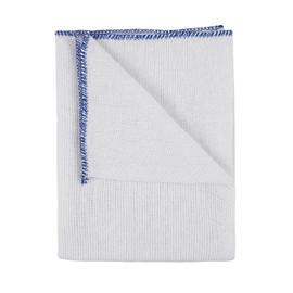 IDEAL 365 Bleached Cotton Dish Cloths, Extra Large, Super Absorbent, Colour Coded, 10 Pack (blue)