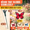 3 Pcs Fluttering Solar Butterfly Garden Stakes - Waterproof Flying