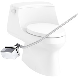 Side Mount Toilet Handle Replacement Compatible with Kohler K-1128497-CP, Left Hand Toilet Trip Lever Assembly Fit for Kohler 3722 Toilet Tank, Polished Chrome