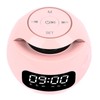 Bluetooth Clock Speaker Round Small Support Memory Card Wireless Alarm