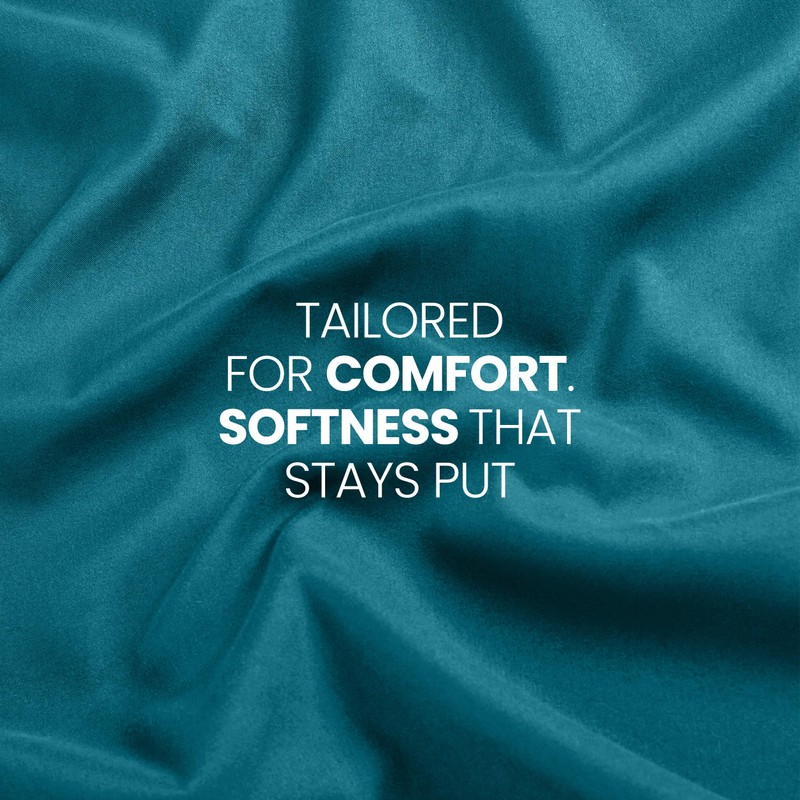 Utopia Bedding Fitted Sheet Double, Denim Blue - Deep Pocket