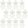 WEGUTATS 12 Pack Mini White Teddy Bears , 4.7 inch
