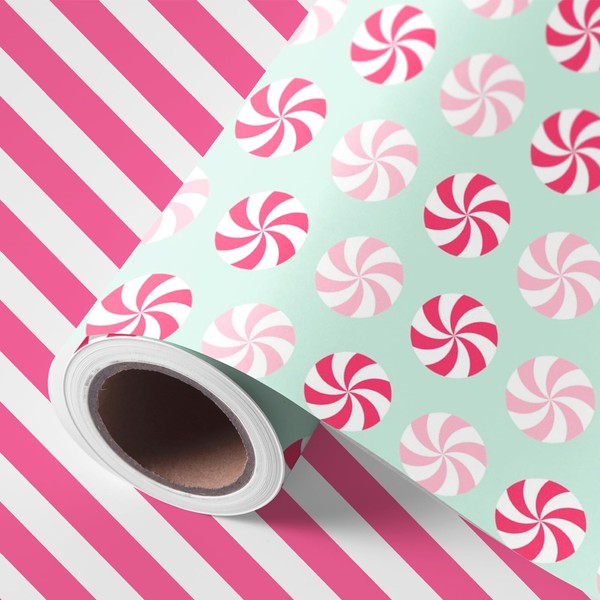 JarThenaAMCS Christmas Candy Wrapping Paper - Mini Roll - 17