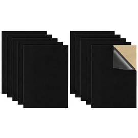 10 Pcs Self Adhesive Felt Sheet，Felt Sheets with Adhesive Backing，Self Adhesive Felt for Drawer/Jewelry Box Felt Liner（9" x 11", Black）