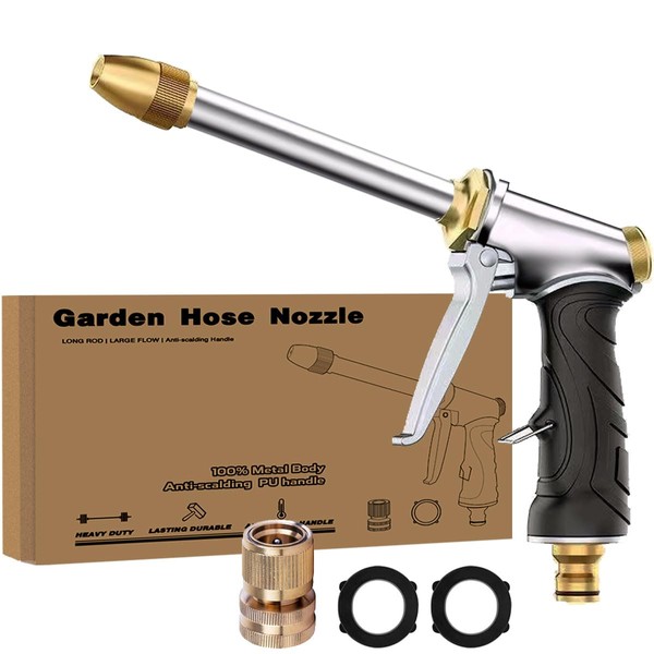 Garden Hose Nozzle Heavy Duty High Pressure Water Sprayer for