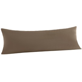 JELLYMONI Pillowcase Body 1pc Cotton Envelope Pillow Cover Khaki 20×54in Bed Pillow Case 100% Washed Cotton Soft Breathable (Pillows are not Included)