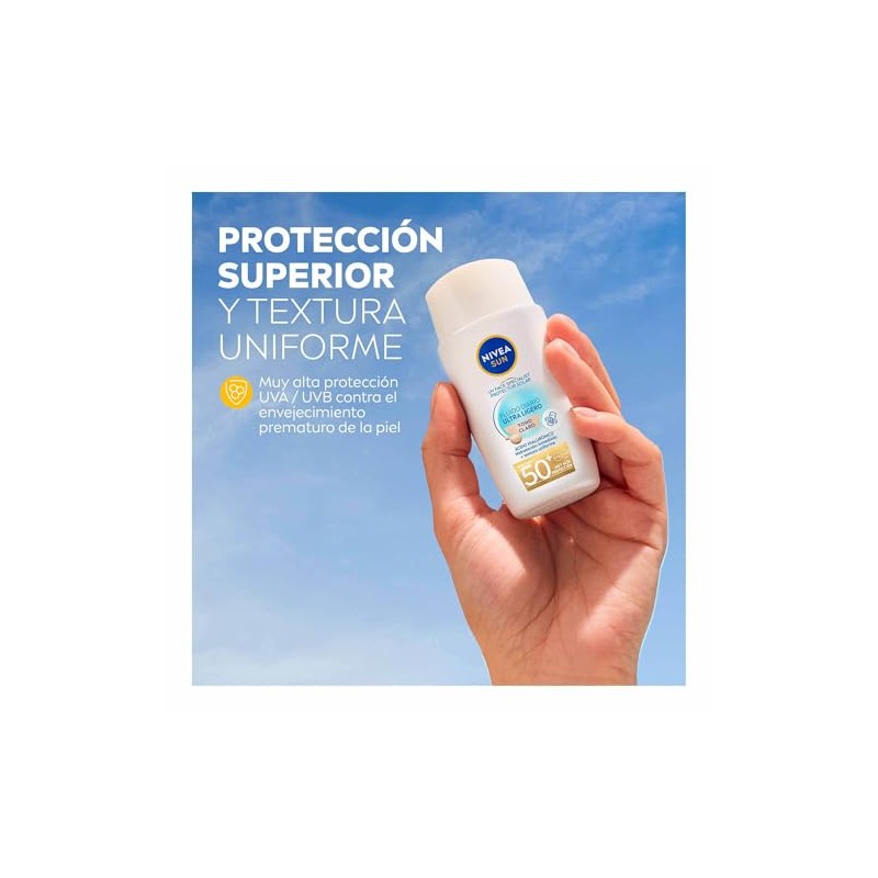 Protector Solar Facial NIVEA SUN Fluido Diario Tono Claro +