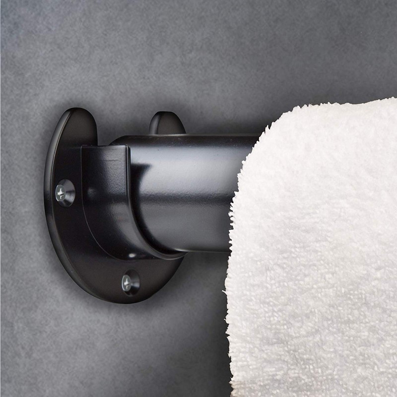 Wideskall Heavy Duty Stainless Steel Closet Pole Sockets Rod End