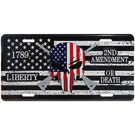 USA 2nd Amendment 1789 Liberty Or Death Distressed 6"x12" Aluminum License Plate