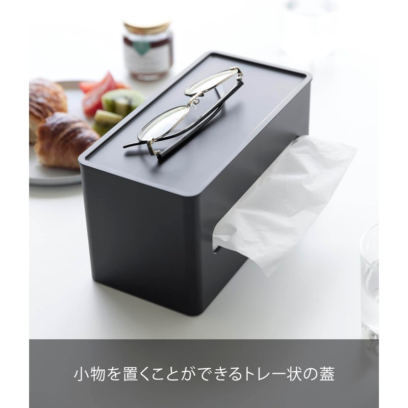 Yamazaki 2041 Double-Sided Compact Tissue & Wet Sheet Case, Black,