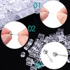 Forise 500Pcs Clear Silicone Earring Backs 3mm Hypoallergenic Rubber Column