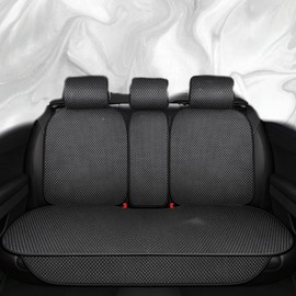 Auto Newer Luxury Breathable Car Seat Cover,Rear Car Seat Protector, Fit Four Seasons of Universal Automotive Vehicle Cushion Cover, Compatible with 91% Cars,SUV,Trucks (Black,Rear Seats)