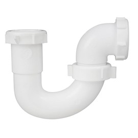 Keeney 600K 1-1/2-Inch or 1-1/4-Inch by 1-1/2-Inch Sink Trap with Slip Joint Elbow, White