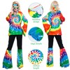 Jiuguva 17pcs 60s 70s Outfits for Women Hippie Costume Set