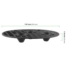 HAKZEON 30 PCS 8 Inch Plastic Potted Plant Stands, Plant Level Pot Elevator, Black Plant Saucer Riser, Plant Stand for Indoor Outdoor Patio Garden Flower