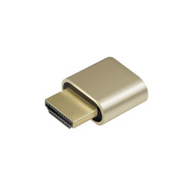 ADWITS 1 Pack HDMI Virtual Display HDMI Emulator HDMI Dummy Plug DDC EDID Emulator 4K@60HZ (HDMI)-Gold