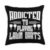 Addicted To Playing Lawn Darts Throw Pillow