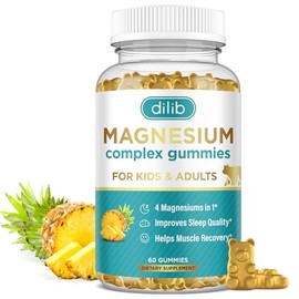Gomitas Complejas de MagnesioGomitas Masticables Tranquilas para Niños y AdultosGlicinato de Magnesio, Taurato, Ci