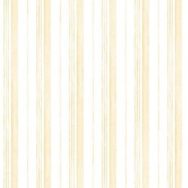 Manhattan comfort NWAB42408 Simsbury Series Vinyl Striped Design Large Wallpaper Roll, 20.5" W x 32.7'L, Yellow Beige/Off White