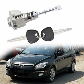 XQSMWF Front Door Lock Cylinder Set Kit with 2 Keys Compatible with Hyundai Elantra 1.8L 2.0L 2011 2012 2013 2014 2015 2016 Door Lock Cylinder Driver Side 81970-3XA00 819703XA00