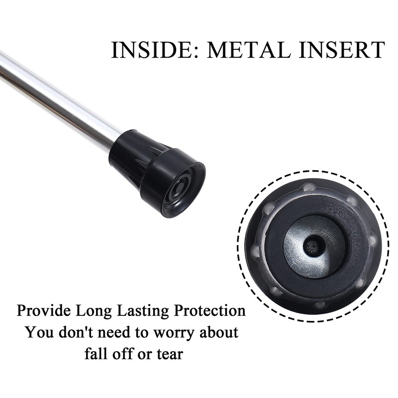 Walking Cane Tips 3/4 Inch Heavy Duty Black Cane Rubber