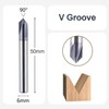 SpeTool Chamfer Router Bit CNC V Bits 6mm Shank V