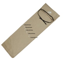 EUPHENG Cotton Cloth Fly Fishing Rod Sleeve Cover Pole Sock Glove Protector Bag Pouch with 5 Compartments (8'0''-8'6'' 4sec with Extra tip, Milk)