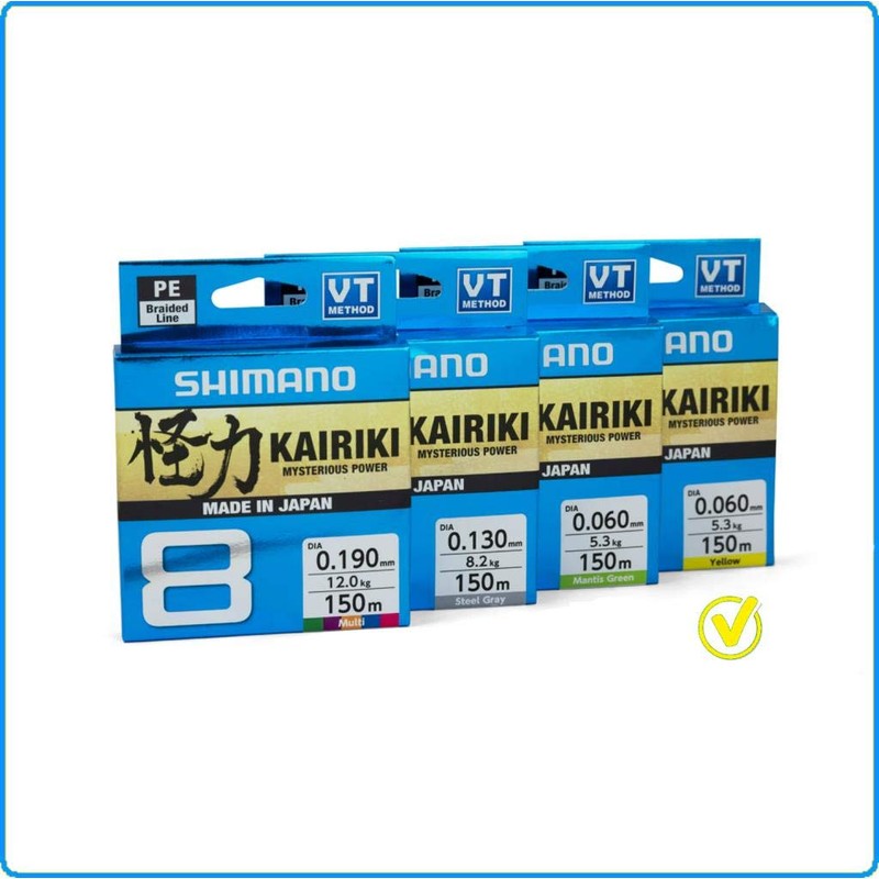 SHIMANO Kairiki 8, 300 metres, yellow, 0.200 mm/17.1 kg, 8-fold