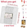 GBYAN 2 Pack Wire Wall Grid Panels with Lights and