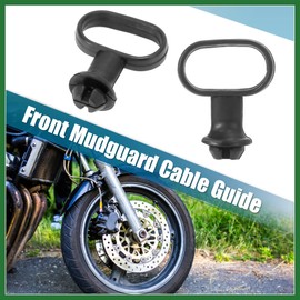 Motoforti 10pcs Black Rubber Front Mudguard Speedometer Cable Guide Holder Universal Replacement for Motorcycle Long-lasting