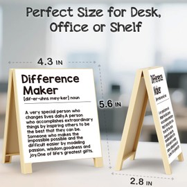 Difference Maker Gifts for Boss Leader Teacher Nurse Coach Mentor, Thank You Appreciation Christmas White Elephant Gifts for Women Coworkers Employee Women Men, Motivational Office Desk Decor Sign