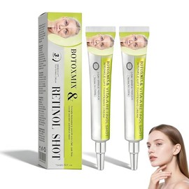 Botoxmix & Vita-A Retinol Shot Crema de reafirmación de arrugas – Crema de retinol antienvejecimiento para arrugas y líneas finas, minimizador de poros, reafirmante y soporte de textura de la piel para todo tipo de piel (paquete de 2)
