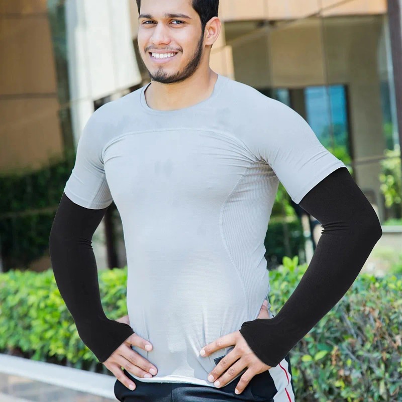 Mangas Protectoras Para Brazos Protección Solar Uv,4 Pares Color Blanco