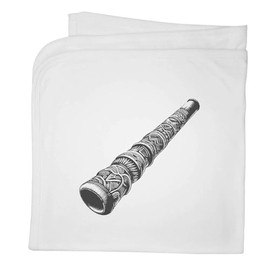 Azeeda 'Carved Didgeridoo' Cotton Baby Blanket/Shawl (BY00041472)