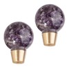 mookaitedecor Set of 2 Natural Amethyst Crystal Ball Drawer Knobs