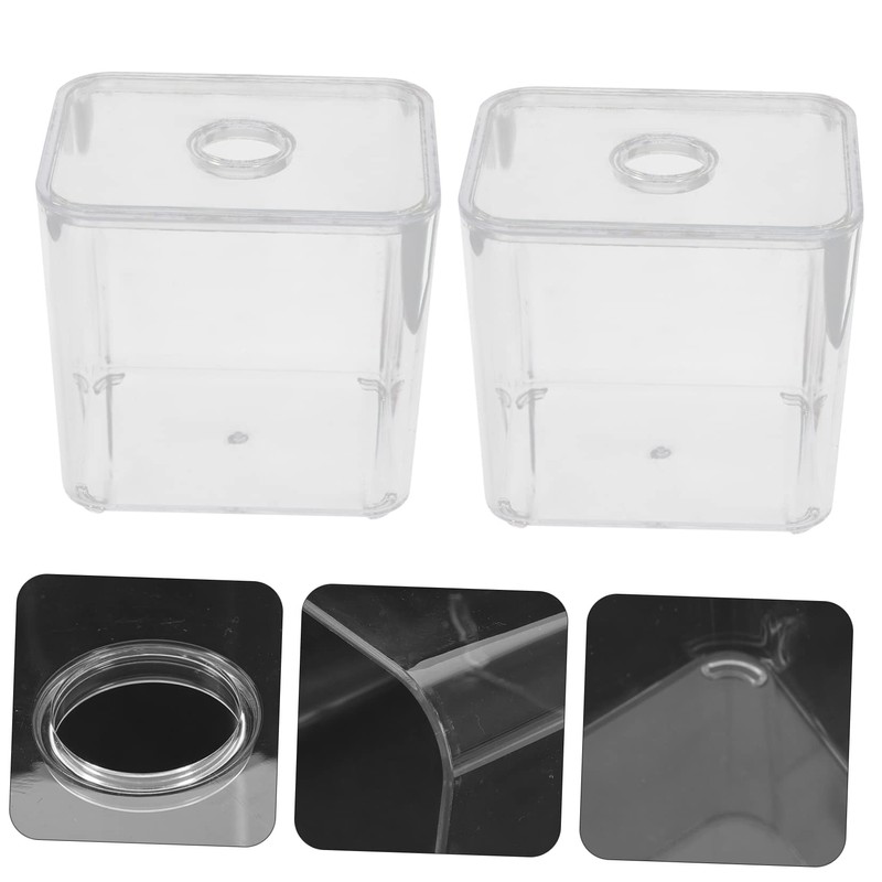 VILLFUL 2pcs Stackable Makeup Organizer Multi-purpose Cotton Pad Swab Holder